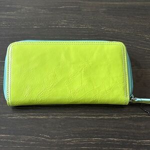 Franco Sarto Lime Green Leather Wallet
